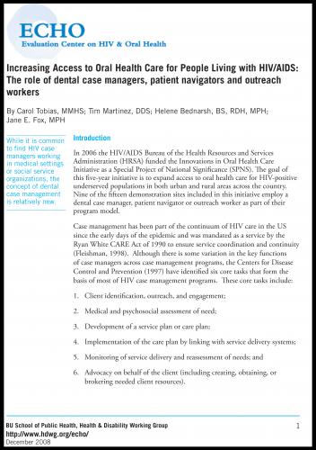 Dental Case Management.